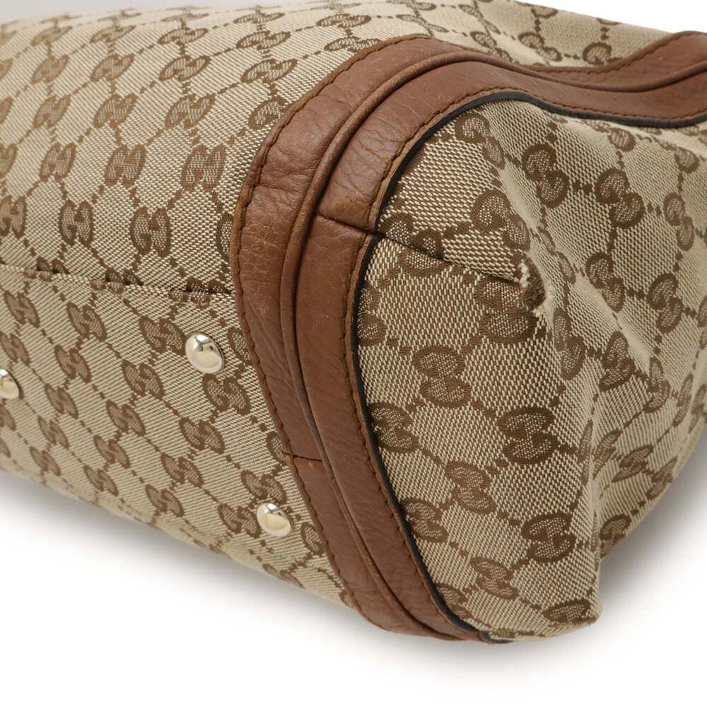 GUCCI Brown Leather Bamboo Shoulder Bag - Picture 4 of 10